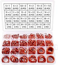 YIXISI 385 Pieces 24 Sizes Red O-Ring Assortment Set, Silicone Sealing Gaskets, for Plumbing Washer Sealing and Automatic Quick Repair