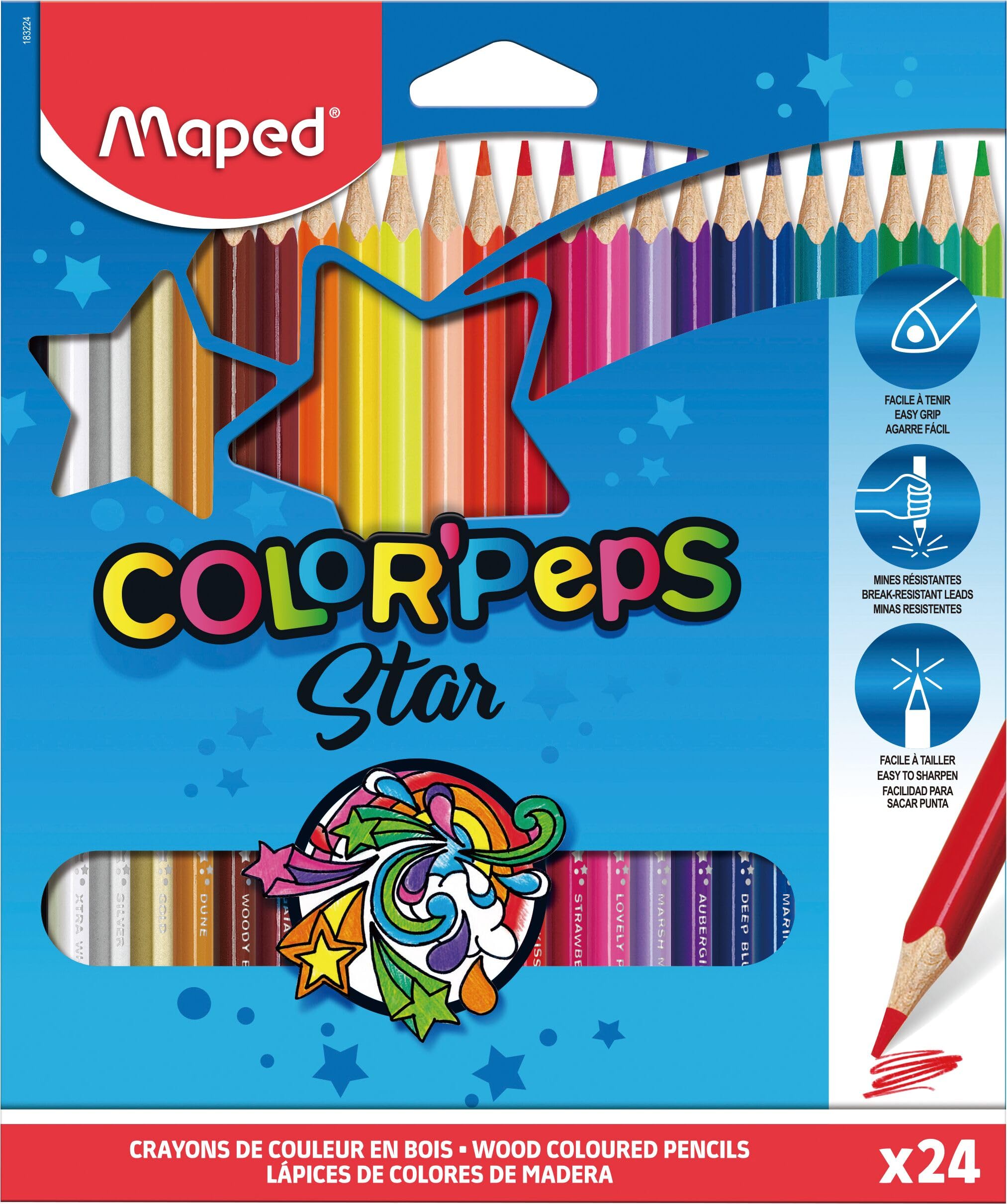 Maped Color'Peps Colouring Pencils (Pack of 24)