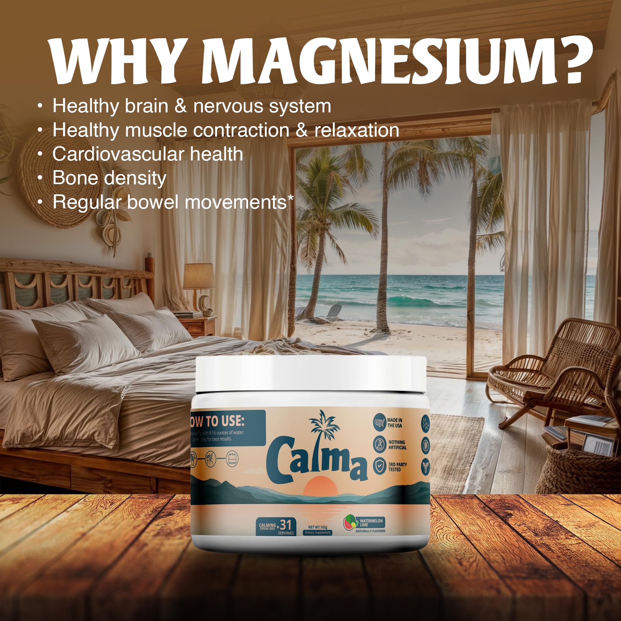 Amazon.com: Calma – Watermelon Lime Calming Drink Mix, Magnesium
