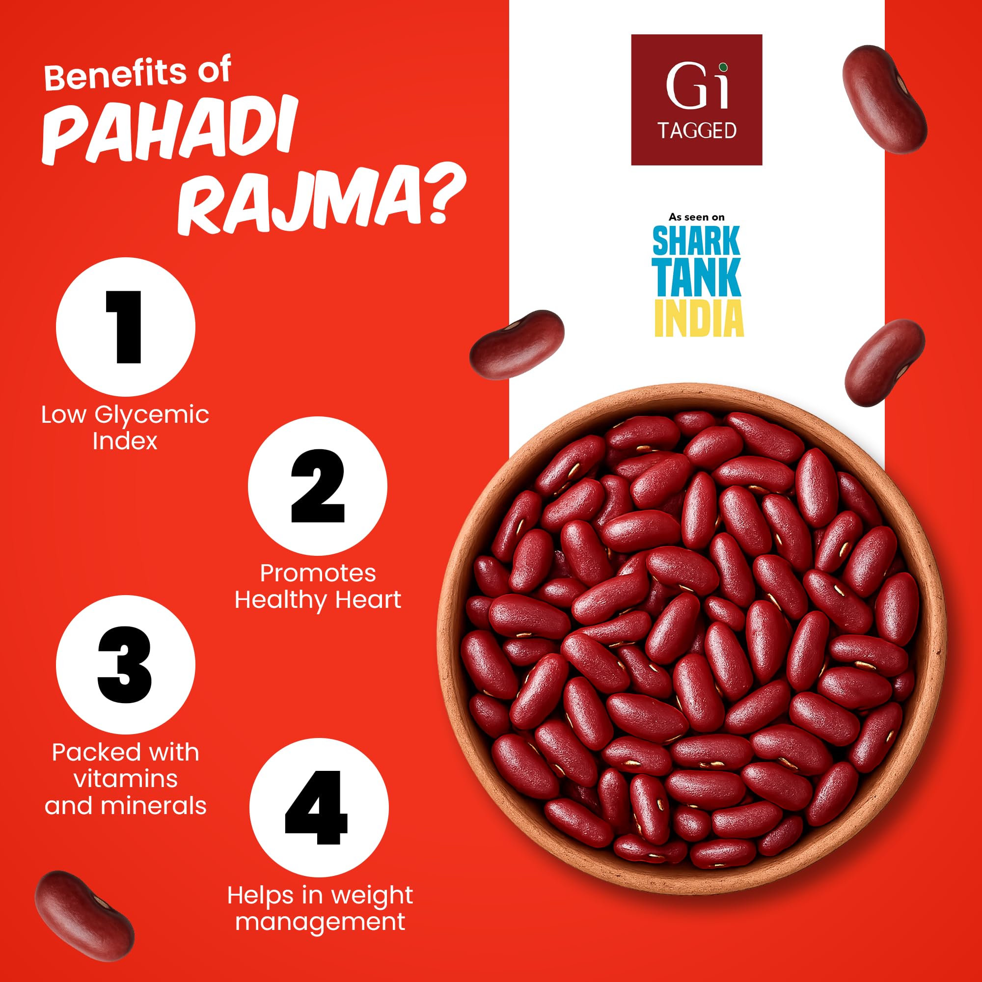 Namakwali Himalayan Munsiyari Rajma, White Kidney Beans from Uttarakhand, Unpolished, Quick Boiling and Creamy Texture, High Protein and Fibre, GI-Tagged, Natural and Chemical-Free, 400g | SharkTank India - Image 2 thumbnail
