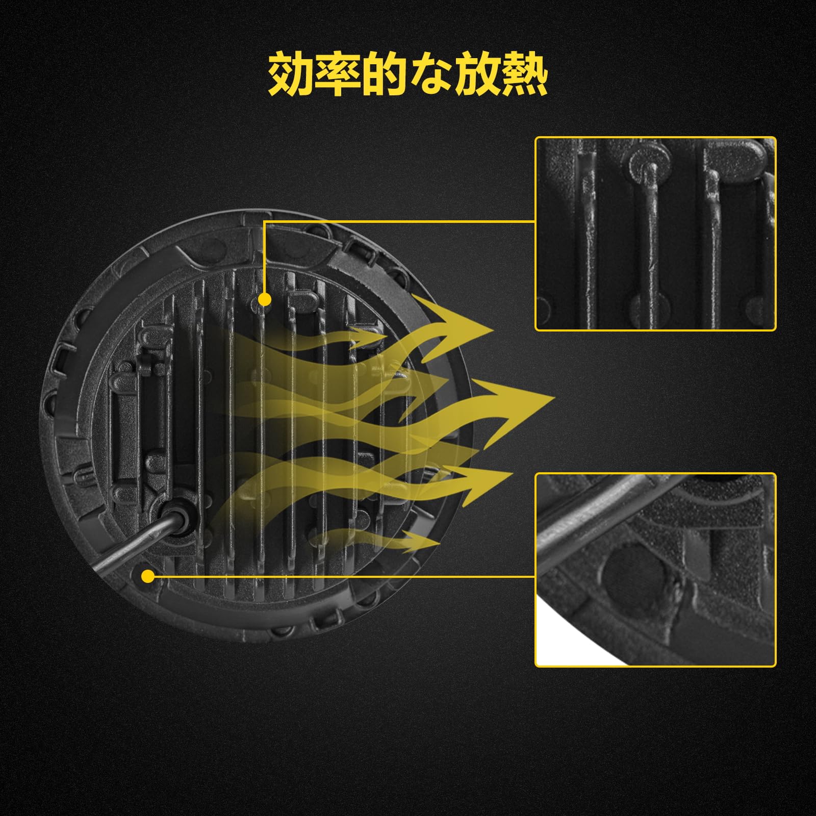 Amazon.co.jp: Motikvans 7インチ LED バイクヘッドライト ホワイト