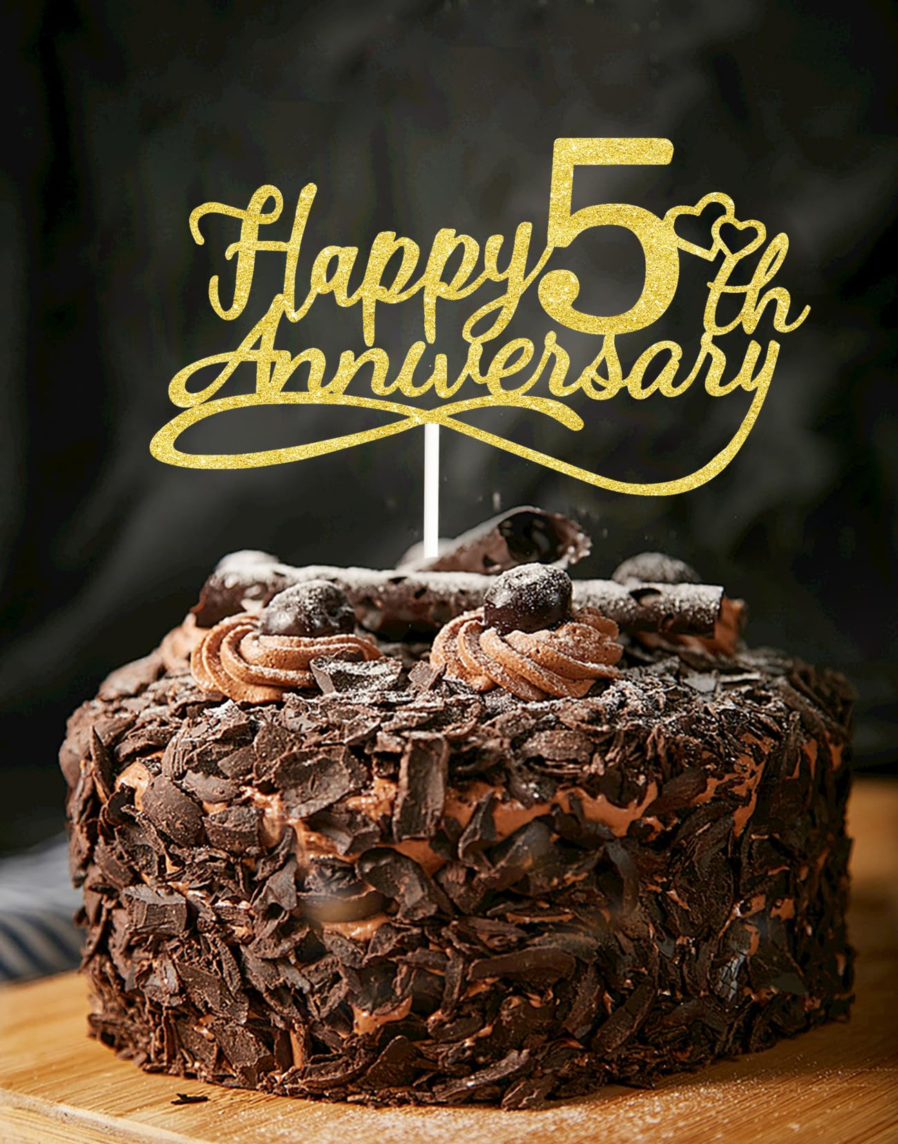 Amazon.co.jp: Happy 5th Anniversary ケーキトッパー - 結婚5