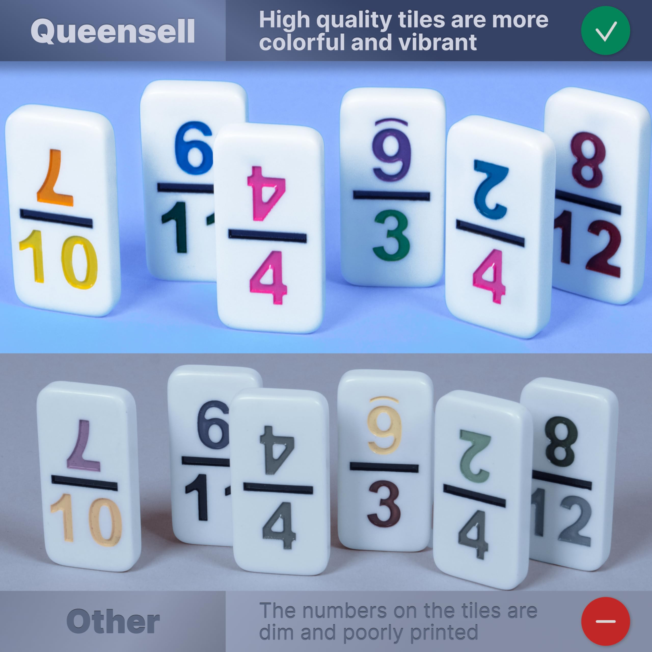 Queensell Set domino a forma di treno messicano, doppio 15 numerato, con 8 supporti