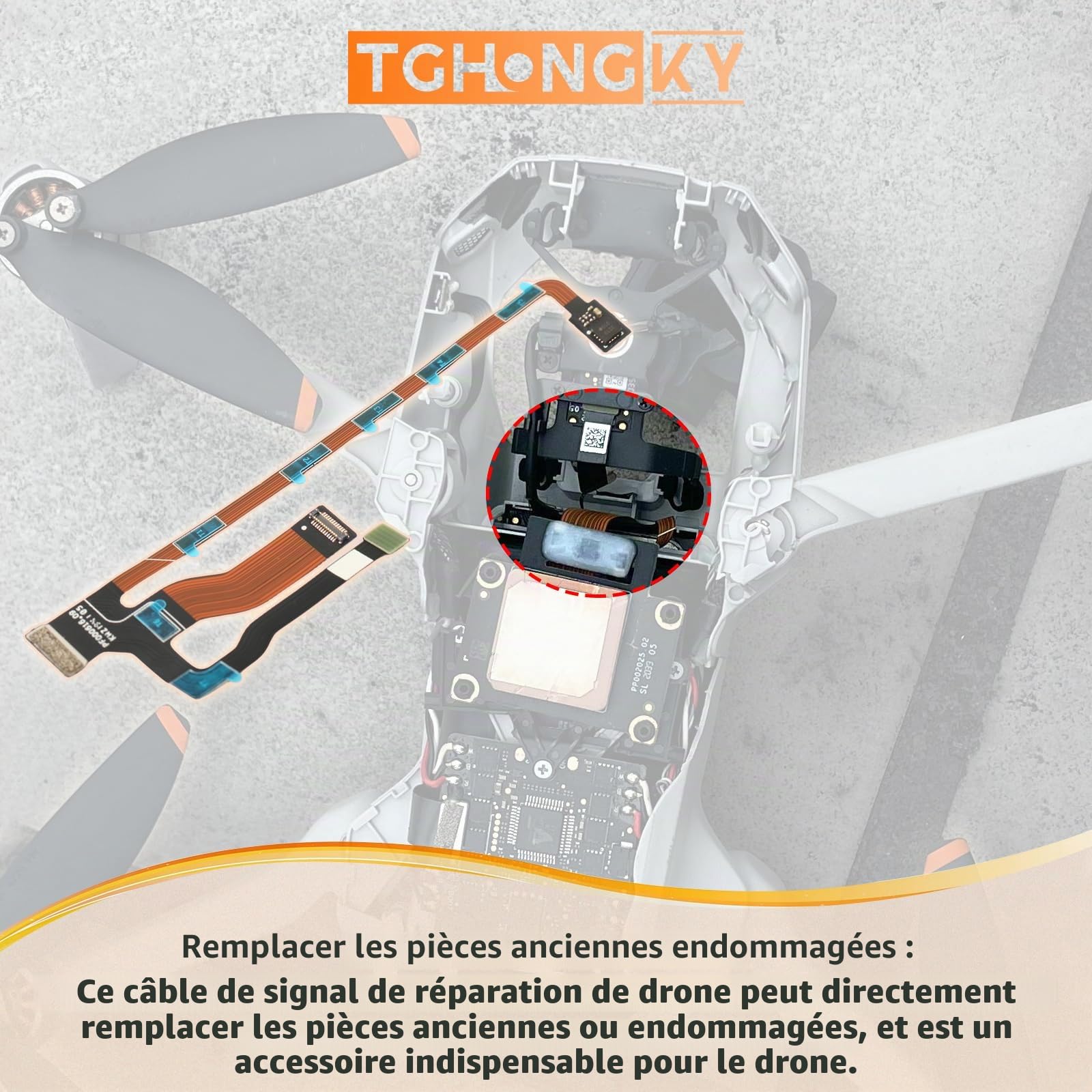 Drone Ruban Plat Signal câble pour DJI Mini/Mini 2/Mavic Mini Câble Ruban de cardan pour DJI Mini 2 SE/Mini SE avec Outils