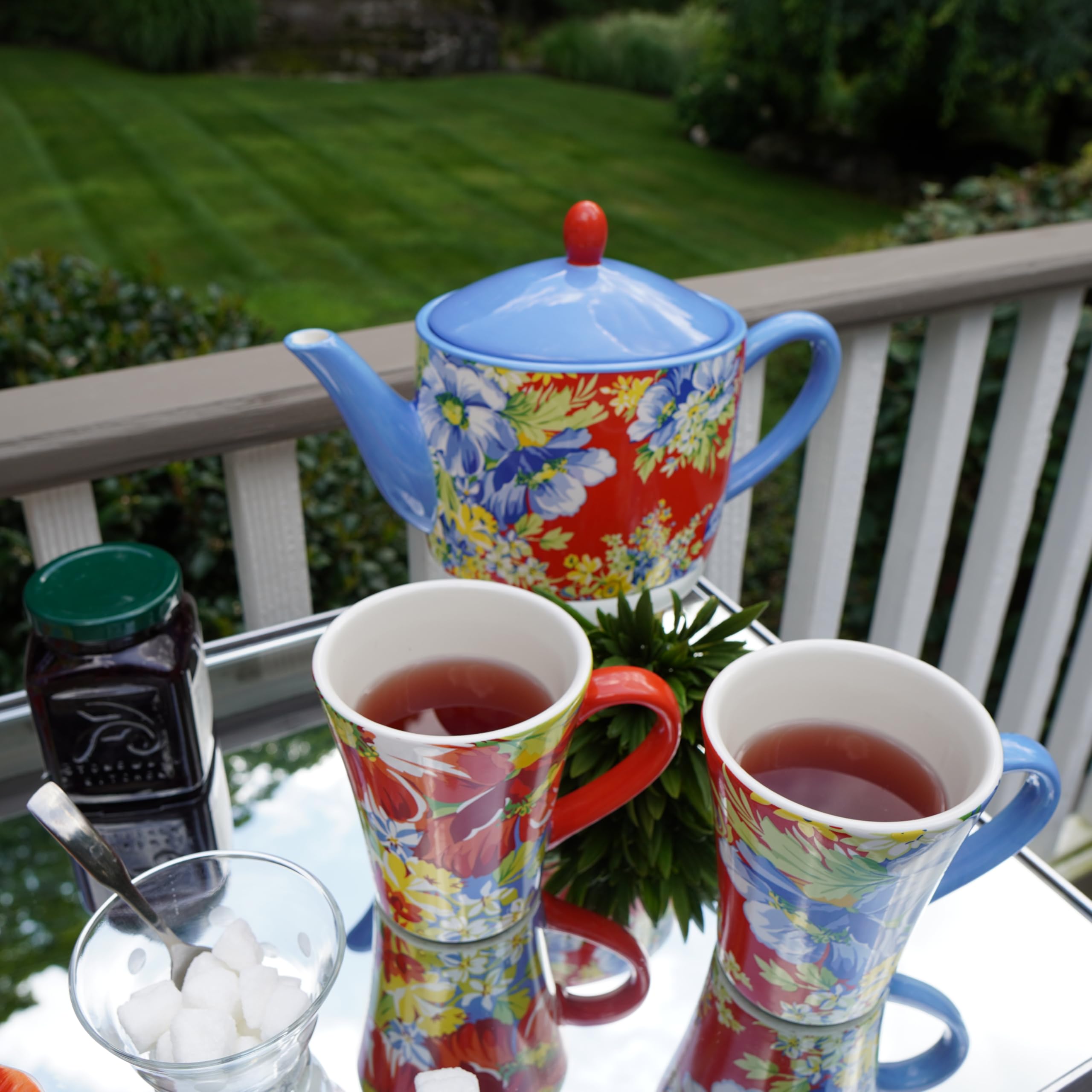 Amazon.com | Certified International Blossom 16 oz. Mugs,Set of 4: Coffee  Cups & Mugs