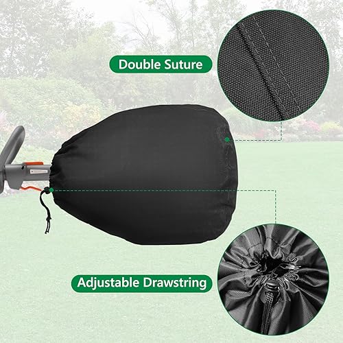 Miniatura 3 de HIGHTQURO Cubierta de motor de recortadora impermeable, cubiertas para herbicidas, Oxford Ripstop de alta resistencia, desbrozadora general para