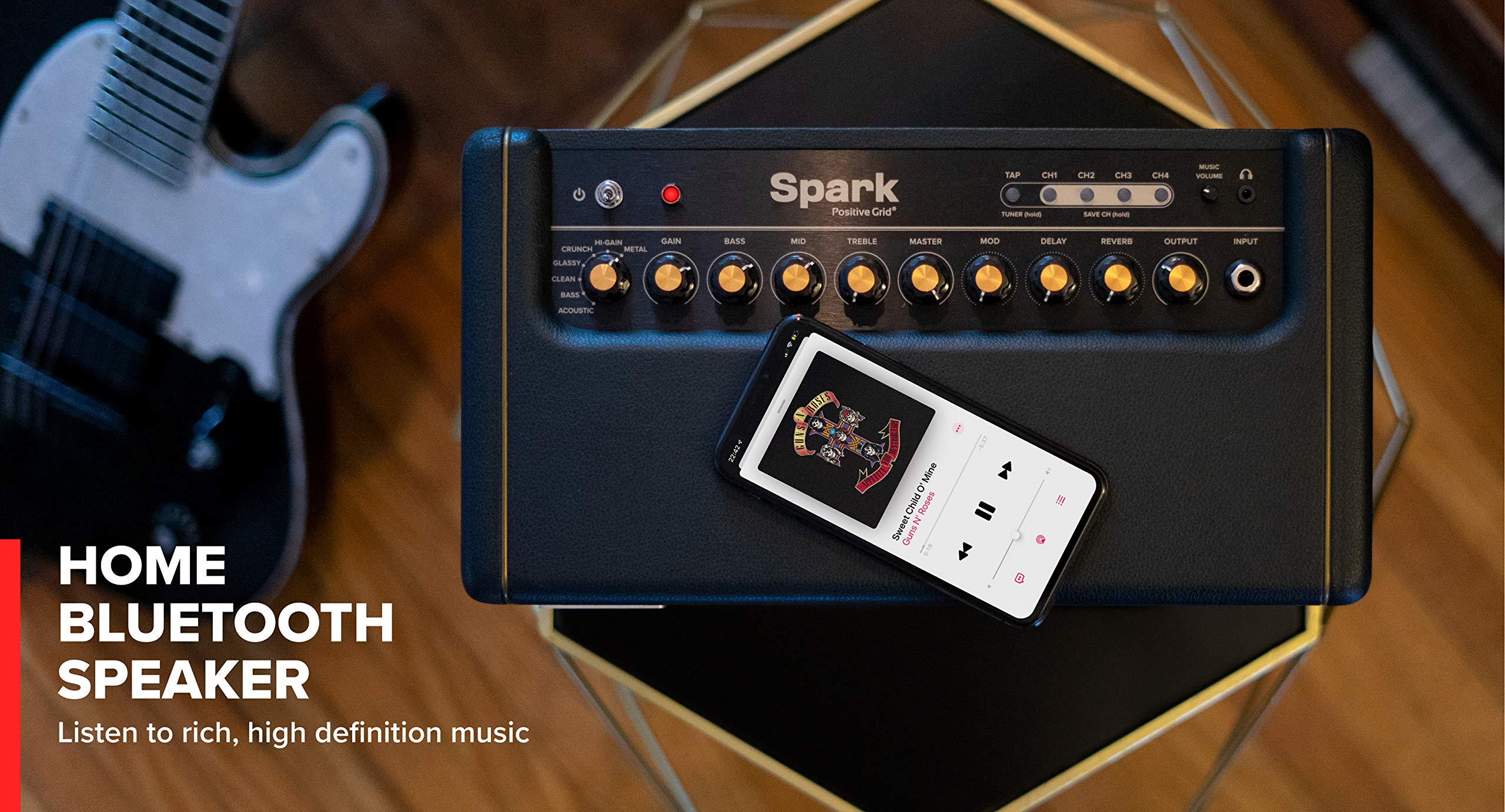 Positive Grid Spark Guitar Amplifier, Electric, Bass and Acoustic