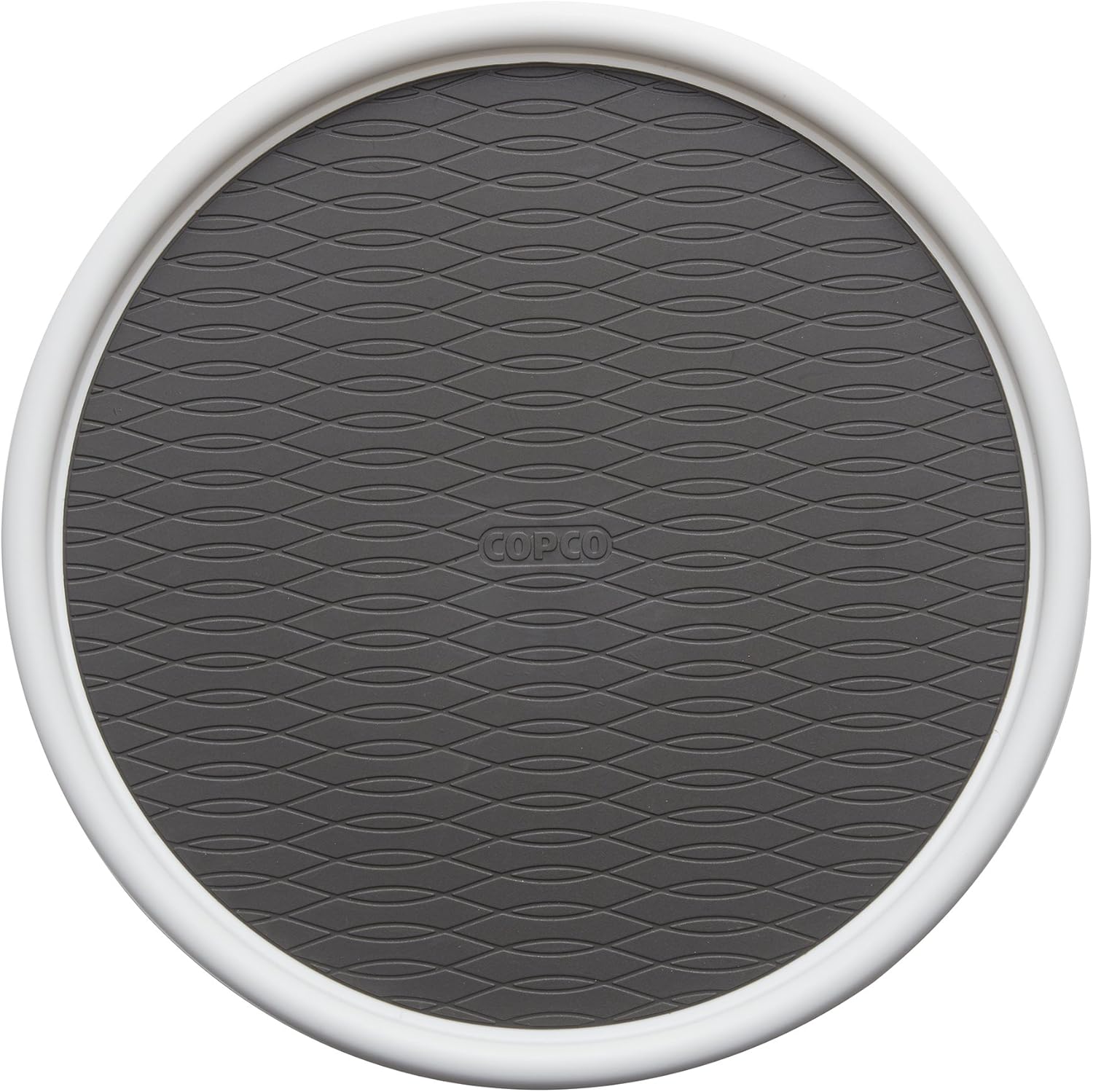 Copco Non-Skid Pantry Cabinet Lazy Susan Turntables, 18-Inch and 12-Inch, White/Gray