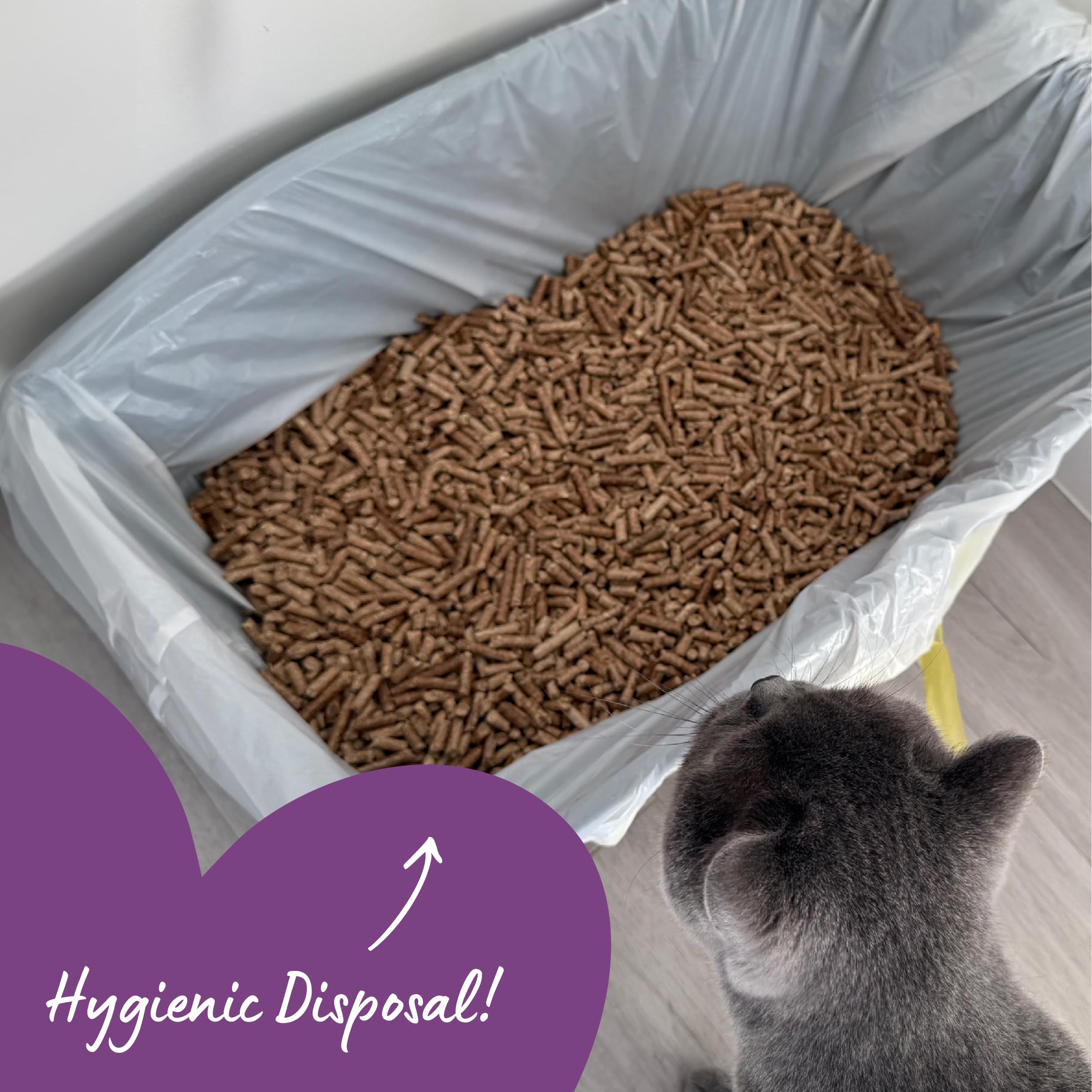 Rosewood Large Litter Tray Liners, Roll of 20 Cat Litter Box Liners with Drawstring Handles, Easy Clean-Up, Fits Most Trays - Image 3