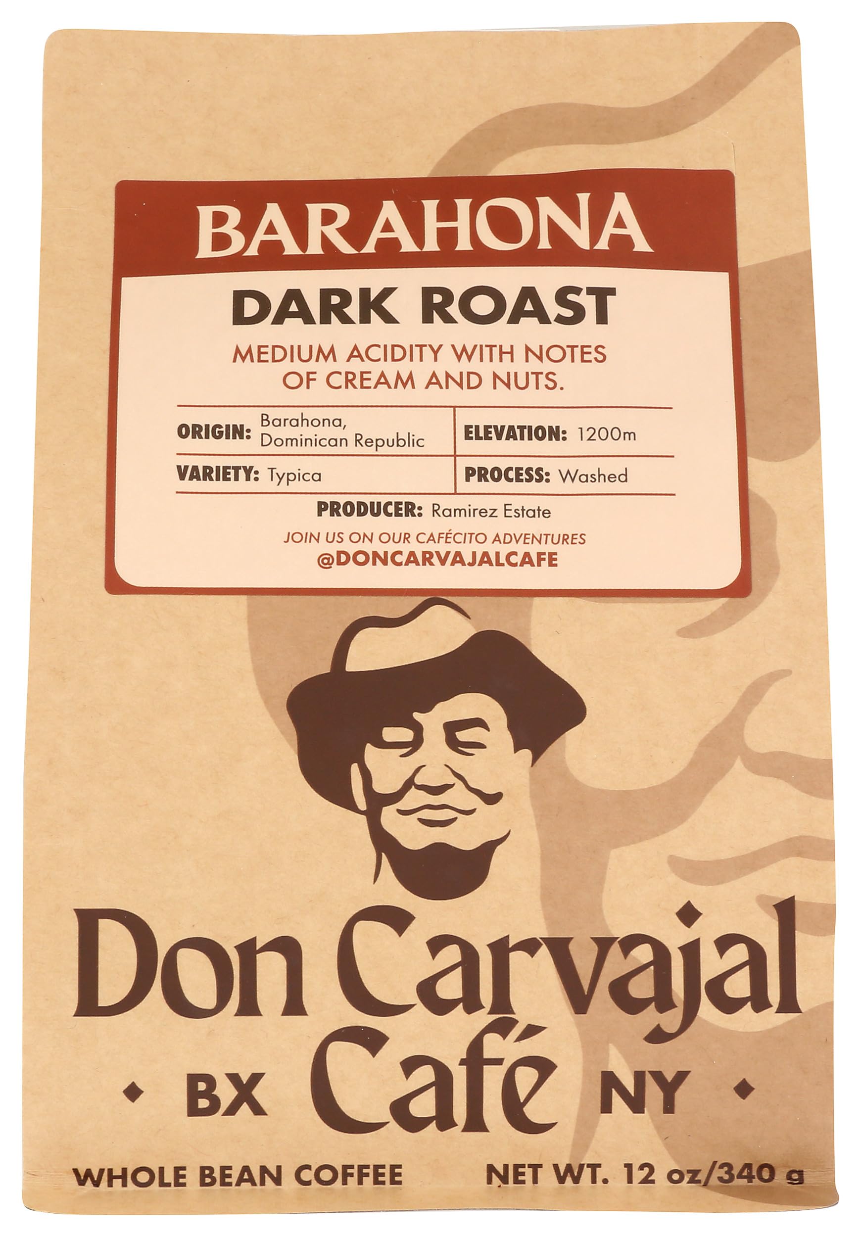 Amazon.com : Don Carvajal Cafe Barahona Dark Roast Whole Bean