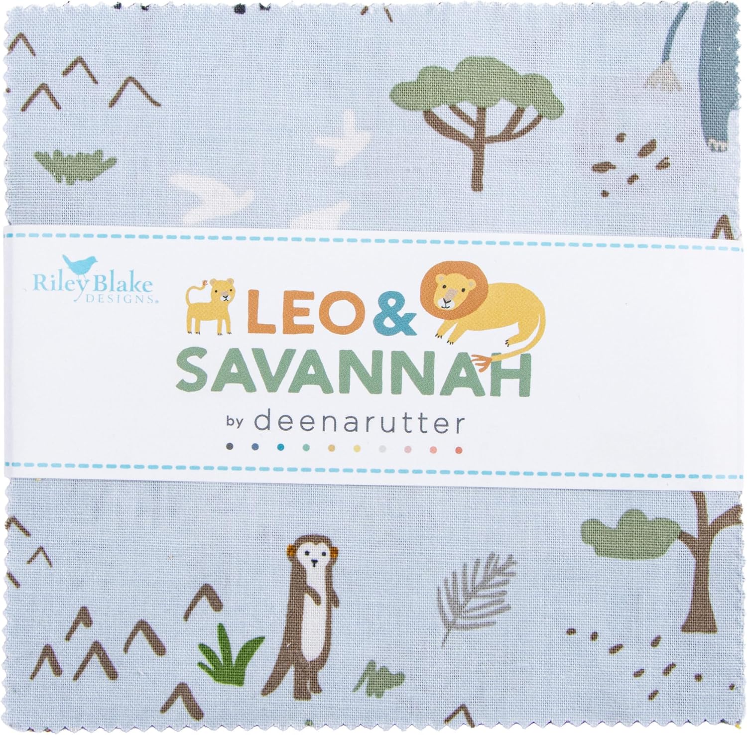 Deena Rutter Leo & Savannah 5" Stacker 42 5-inch Squares Charm Pack Riley Blake Designs 5-17540-42