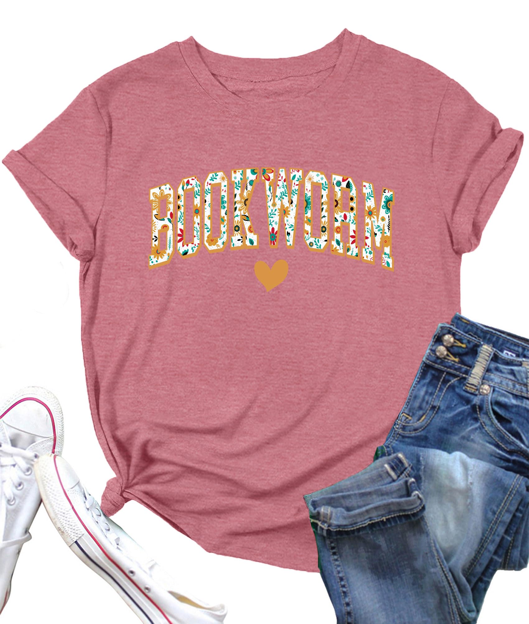 Reading Shirts for Women: Book Worm Shirt Reading Teacher Shirt Funny Book Graphic Tee Tops Book Lover Gift