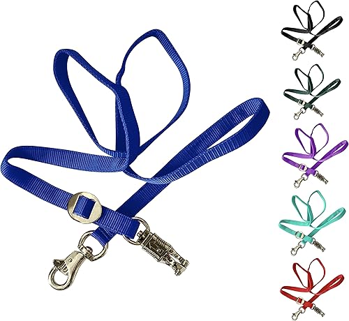 Vista 9 de Majestic Ally Corbata de remolque doble gruesa de 36 a 72 pulgadas para transporte de caballos, corbata cruzada con hebilla ajustable, broche de Rojo