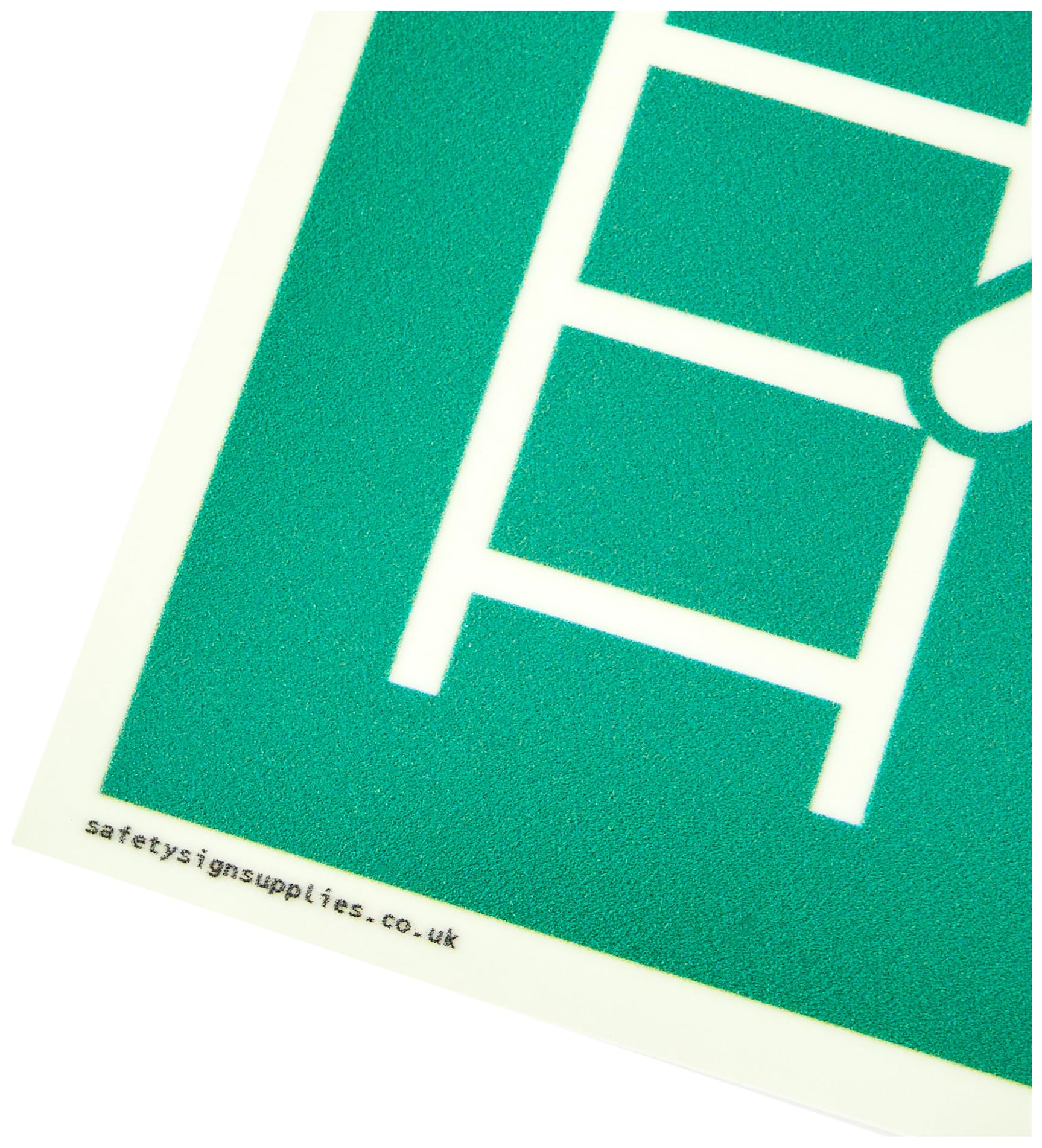 E016 safe condition emergency window escape ladder Sign - 150x150mm - S15, Green/White, 150 x 150 mm - Image 2