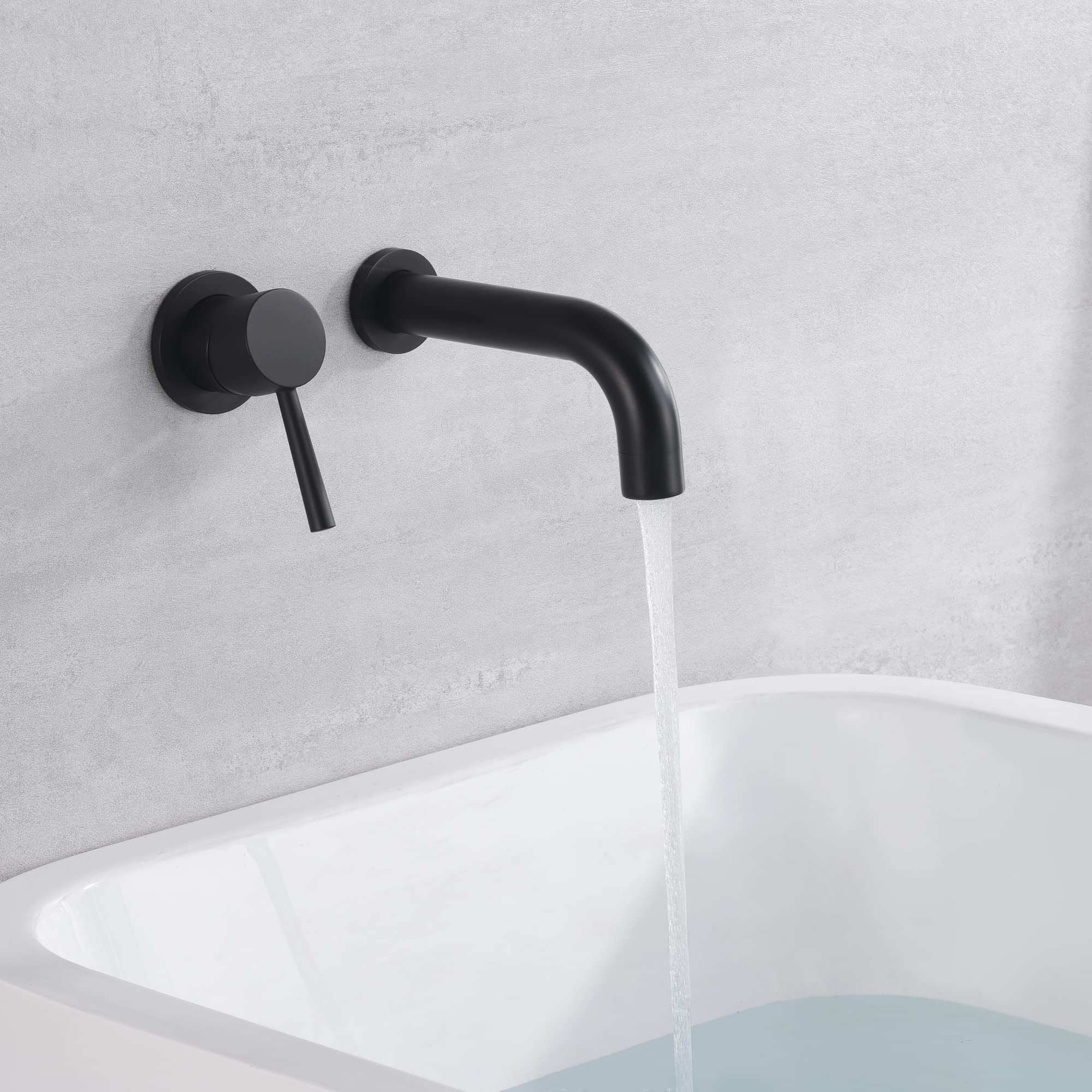 Bateria łazienkowa ścienna S1385DI-LH + nalewak ścienny do wanny S2149DI-SL