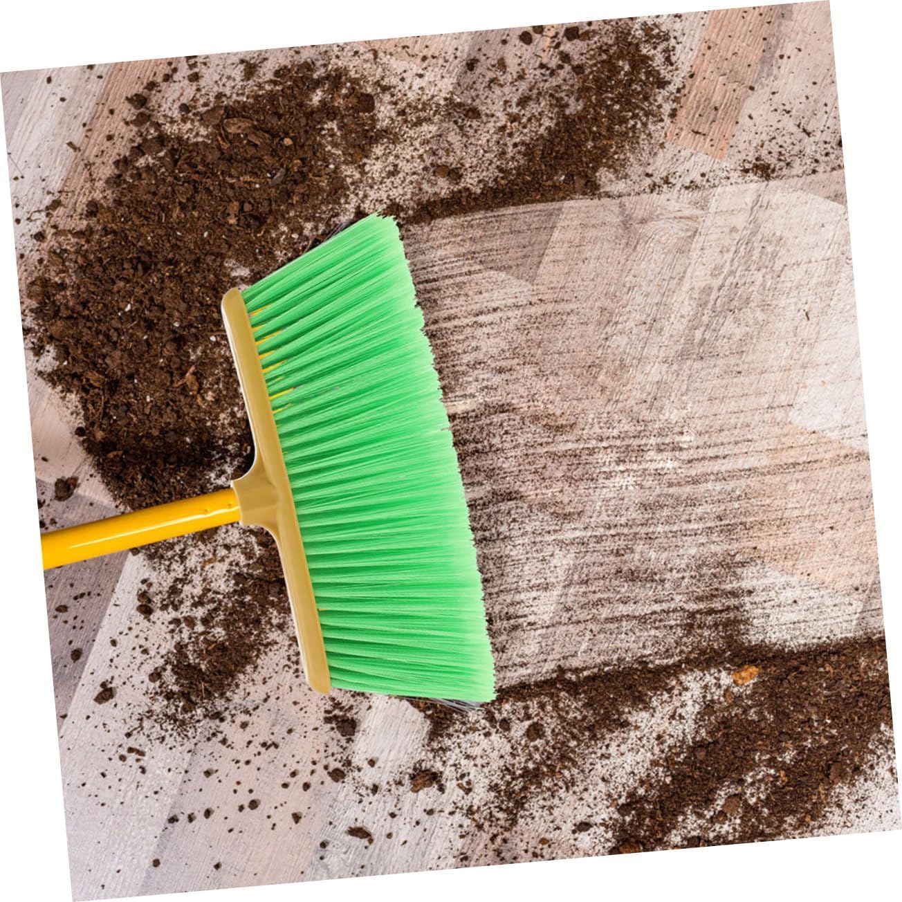 Cleaning Broom Head Replacement 2pcs Plastic Floor Broom Head Broom Parts Refill Part Green for Home Office