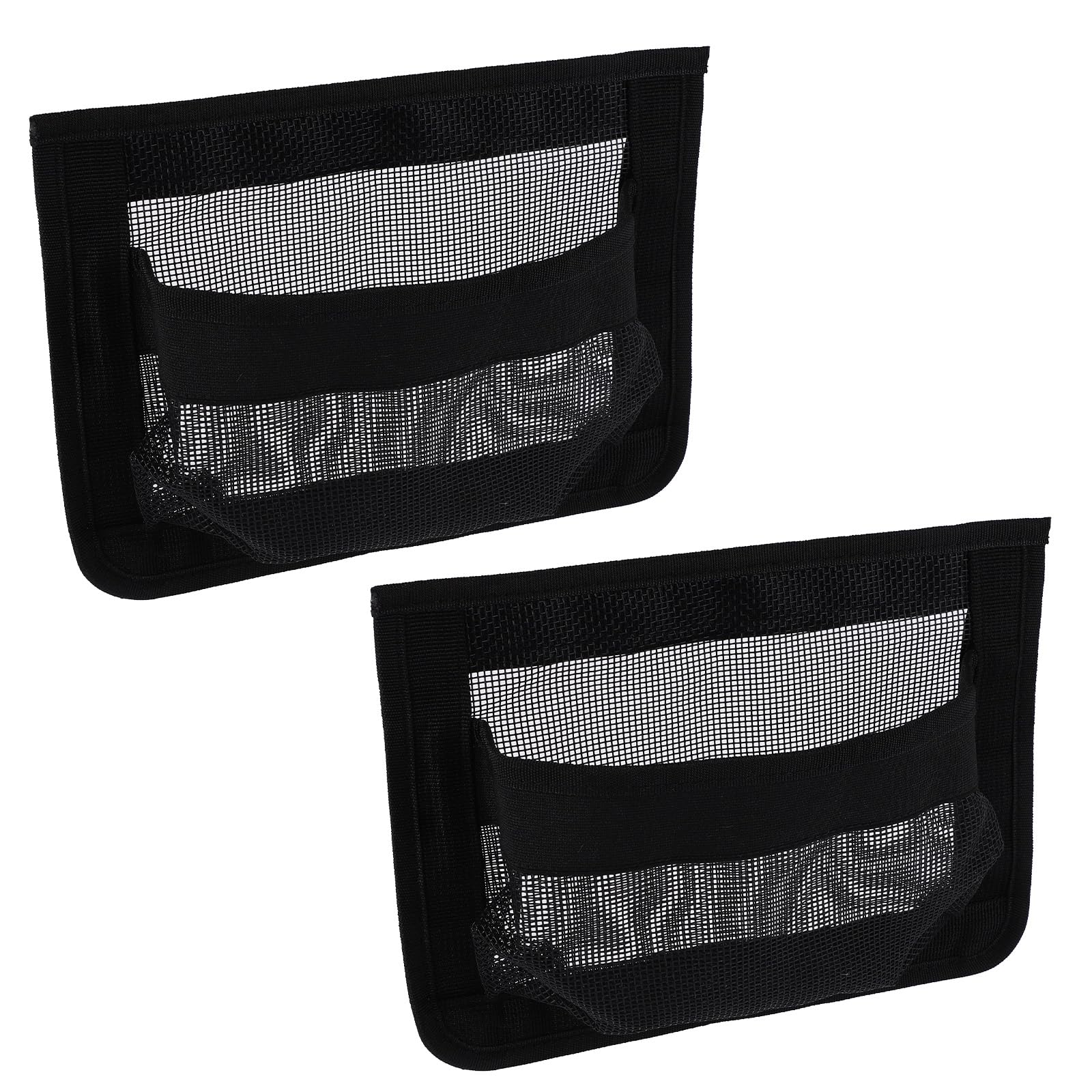 Lyreh 2 Pcs Self-Adhesive Storage Mesh Bags for Boats, 10x7in Waterproof Boat Storage Net Organizer Compartment for Organizing Boat Tools Fishing Gear Safety Equipment and Personal Accessories