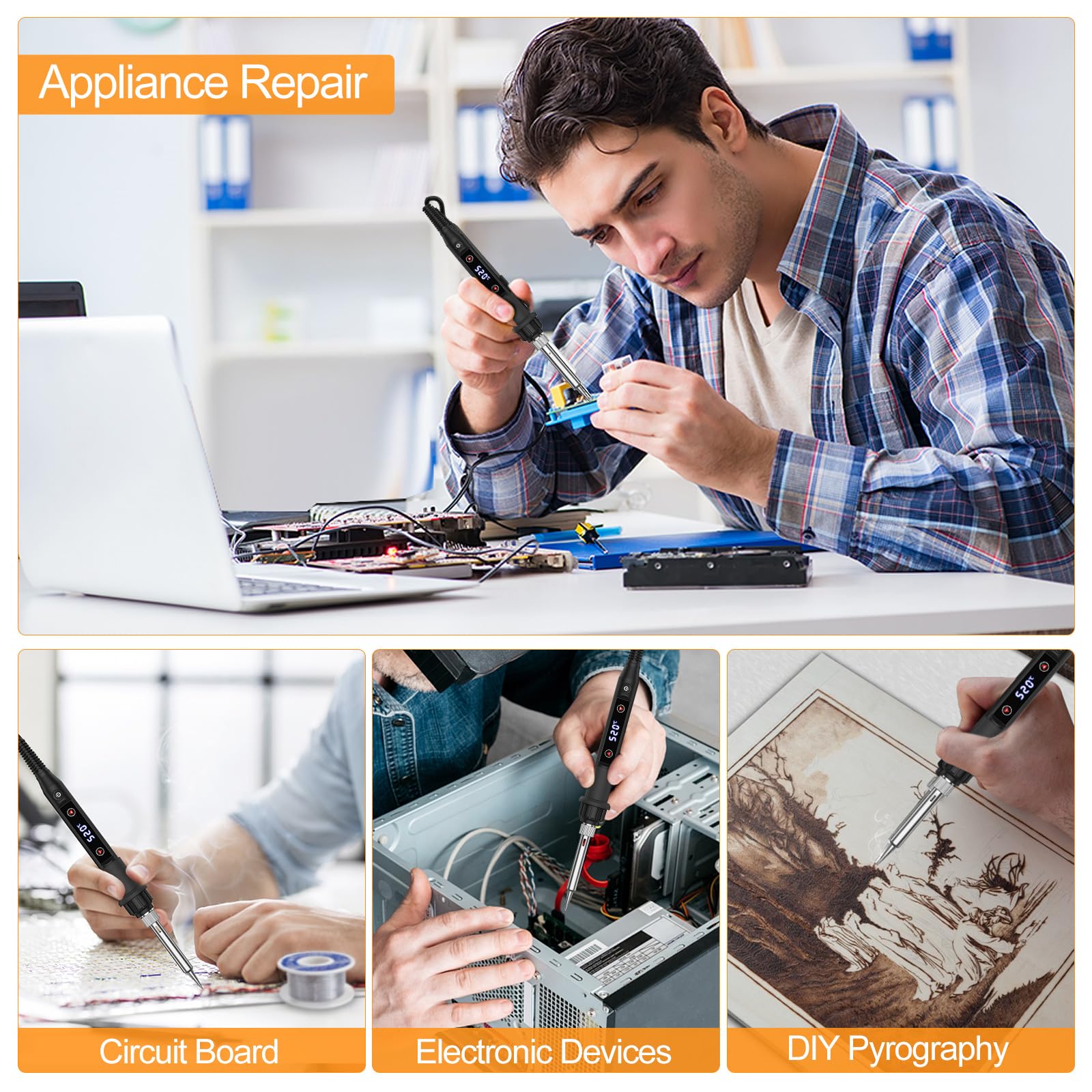 80W LED Soldering Iron Kit - Fast Heating & Precise Temp -5 80W LED Soldering Iron Kit - Fast Heating & Precise Temp -5