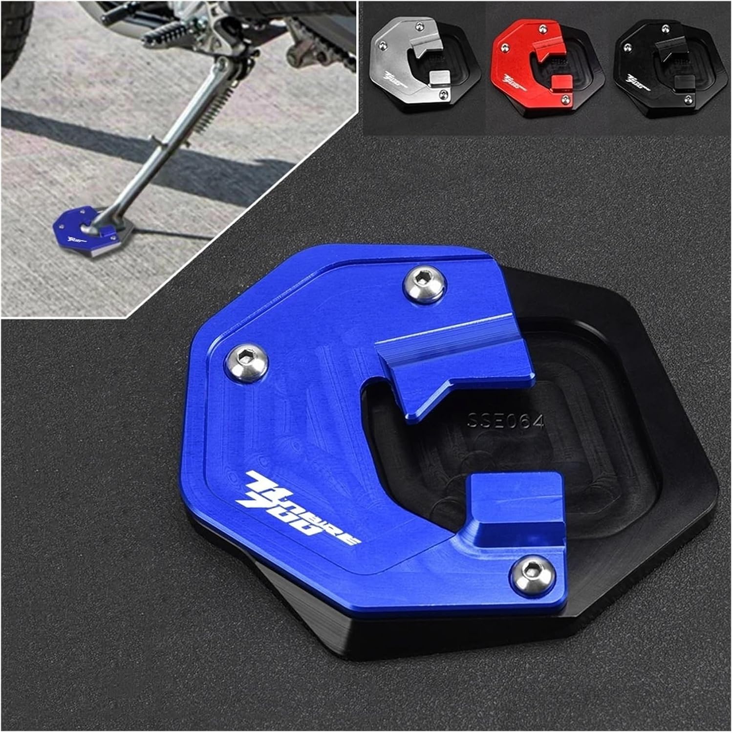 Motorcycle Kickstand Enlarge Plate FOR YA&MAHA TENERE 700Rally WorldRaid 2022 2023 2024 Motorcycle Kickstand Extension Side Stand Enlarge Plate
