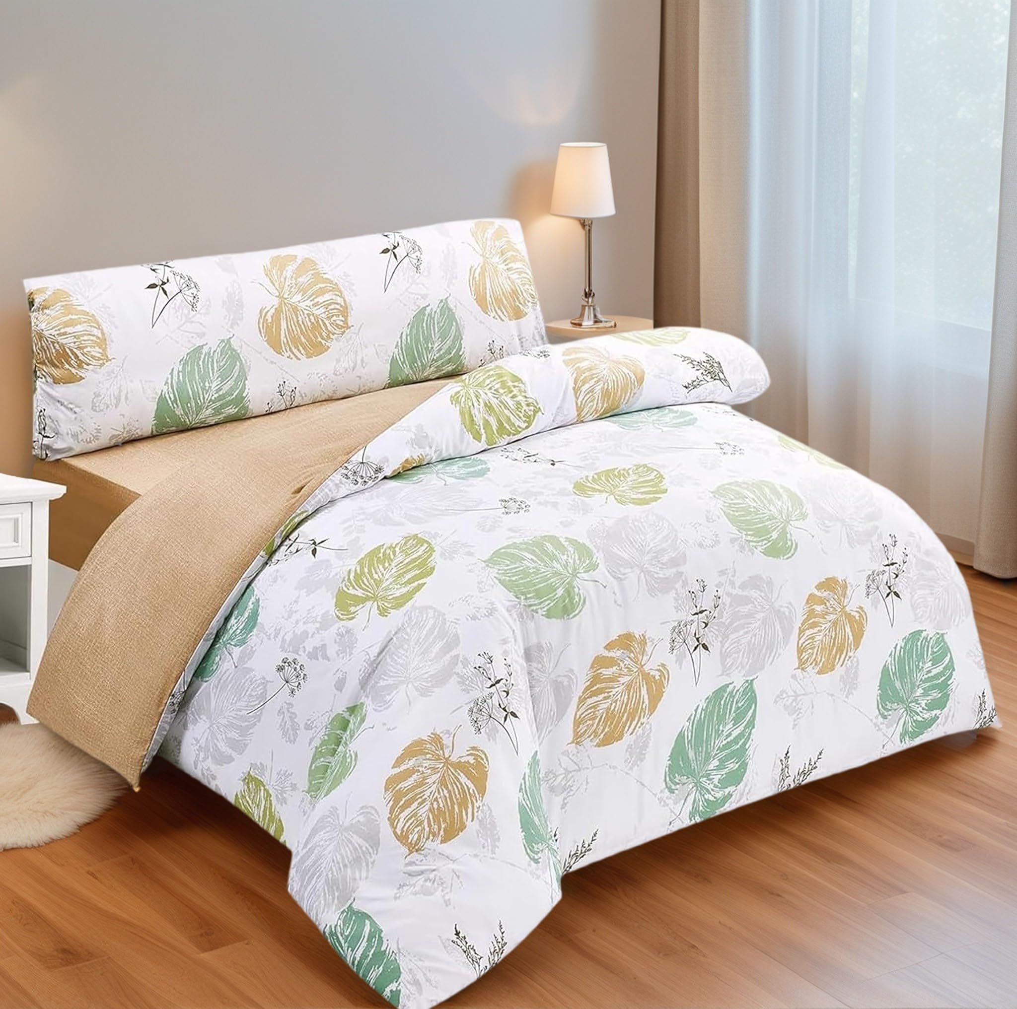 DH DREAMER HOME Juego de Funda Nórdica para Cama 90 de 3 Piezas Microfibra Poliester Suave Funda Nórdica 150x220cm, Bajera Ajustable 90x200+25cm y 1 Funda de Almohada 45x110cm
