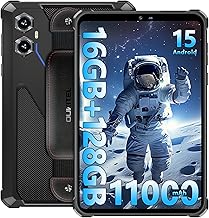 OUKITEL RT3 Plus Rugged Tablet Android 15, Battery 11000mAh/18W Rugged Tablet 8 Inch, 16GB+128GB/TF 1TB Rugged Tablets, 16MP+8MP Camera, NFC/4G Dual SIM/GPS/OTG - Blue