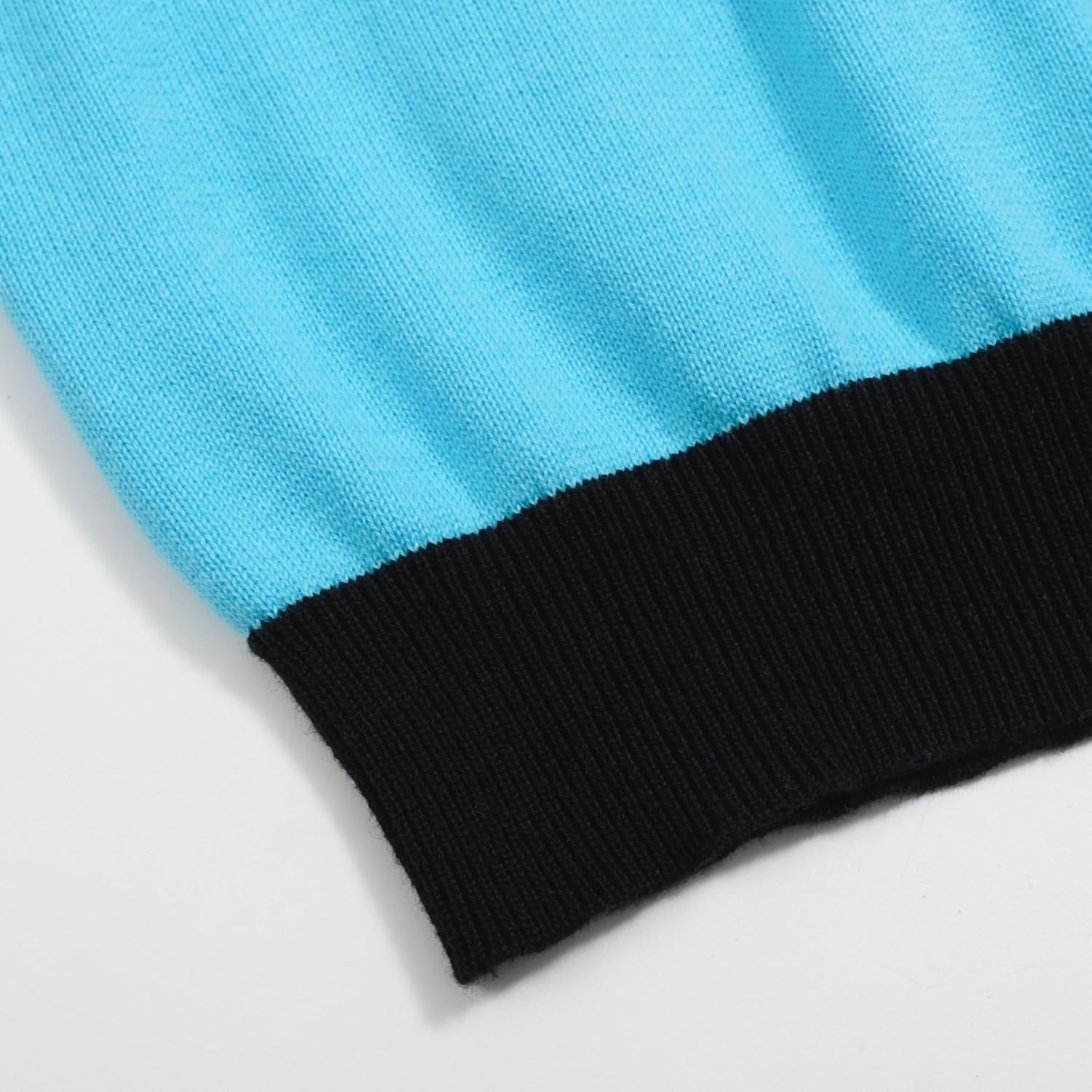 OXKNIT Women's Light Blue Knitted T-Shirt Short Sleeve, 1960s Mod Style Birds Pattern Crewneck Tops - Image 6