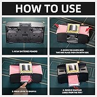 Vista 4 de Barajador automático de cartas de juego, UNO, Texas Hold'em, Poker, juegos de cartas caseras, blackjack, máquina de barajar póquer eléctrica a