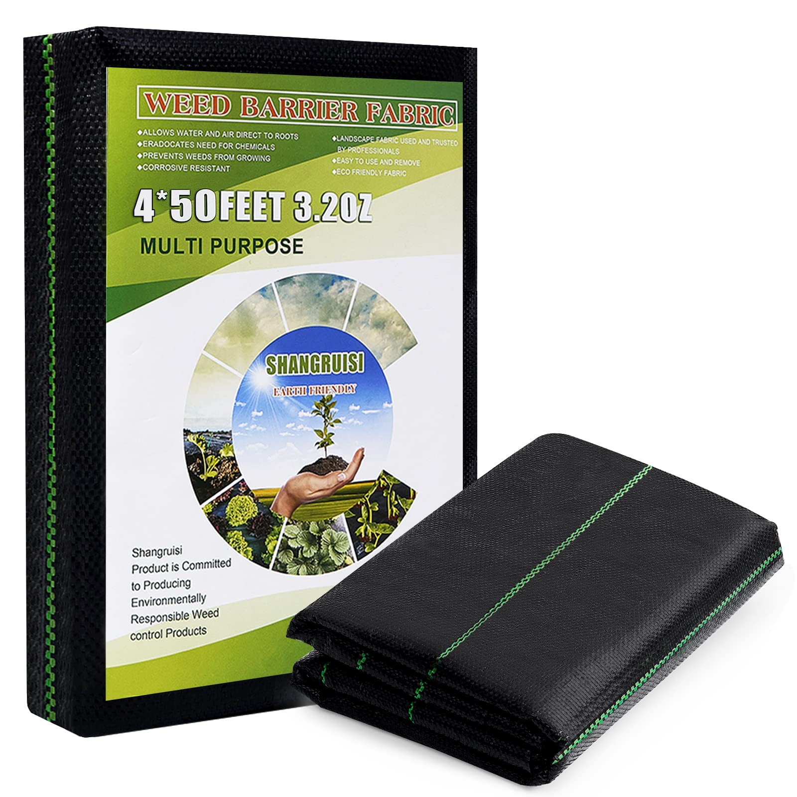 Buy ShangRuiSi 4ft x 50ft Weed Barrier Landscape Fabric Heavy Duty