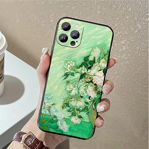 Miniatura 3 de Van Gogh - Funda de teléfono para iPhone 13 Pro Max, funda para iPhone 13 Pro Max, diseño de flores de rosas vintage para niñas y niños, funda