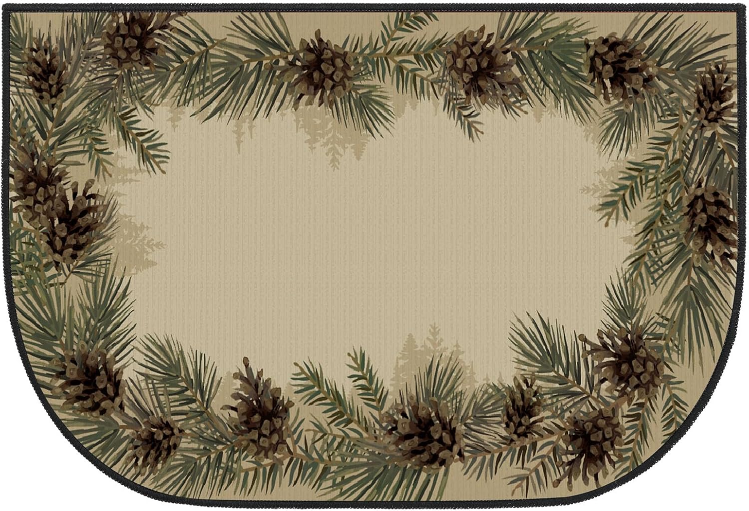 Demissle Fireplace Hearth Rug Fireplace Mats Cabin Southwestern Fireproof Fire Resistant Rug for Wood Stove Floor for Kitchen Indoor Outdoor(24 x 59 Inch,Pine Cones) Pine Cones 24 x 59 Inch