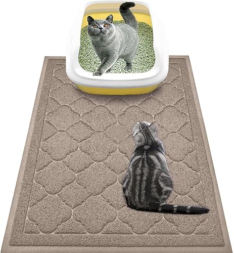 Miniatura 13 de WePet Tapete para caja de arena para gatos, almohadilla de PVC de alta calidad, alfombra de captura duradera, sin ftalatos, resistente a la orina,