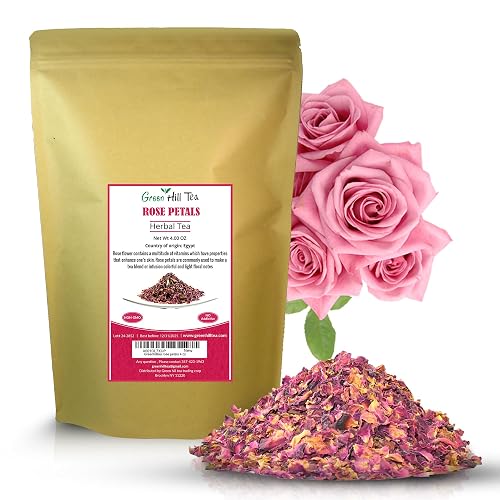 Greenhilltea Premium Dried Rose Petals - Rose Tea - Edible