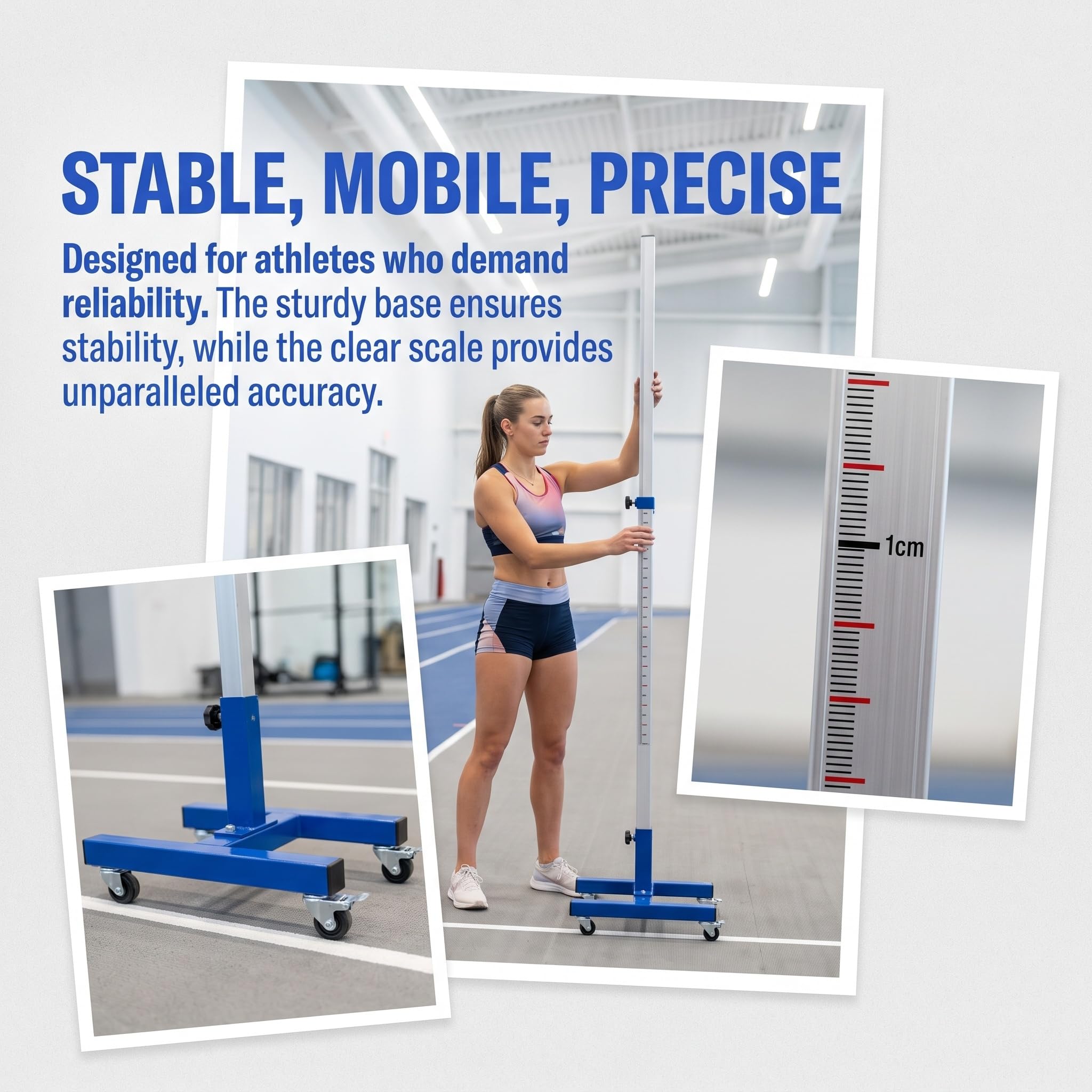 Standard di Misurazione per Salto in Alto in Alluminio per Atletica Leggera, 1 Paio di Supporti per Salto in Alto in Alluminio per Allenamento, Supporti Mobili per Salto in Alto da Competizione,