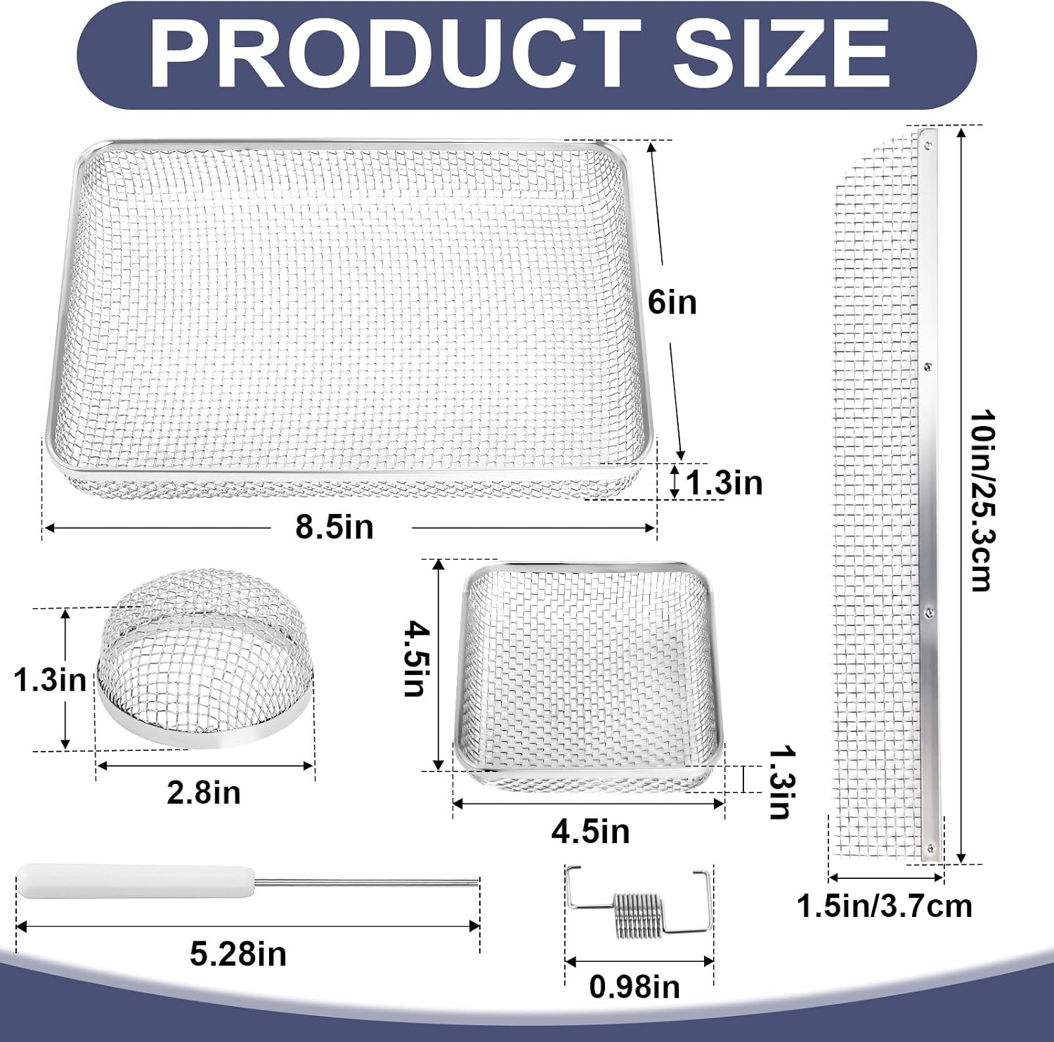rv furnaces bug screen, flying insect screen for, rv water heater screen with installation tool 10\" x 1.5\" & 2.8''x1.3'' & 8.5\" x 6\" x 1.3\" & 4.5'' x 4.5'' x 1.3''