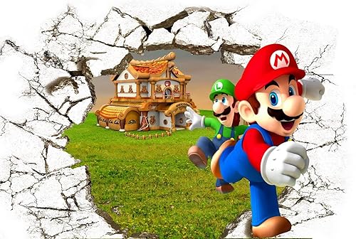 Miniatura 2 de Niwo ART - Super Mario A, mural de pared para habitación de los niños Papel tapiz autoadhesivo grande (96 x 144 pulgadas)