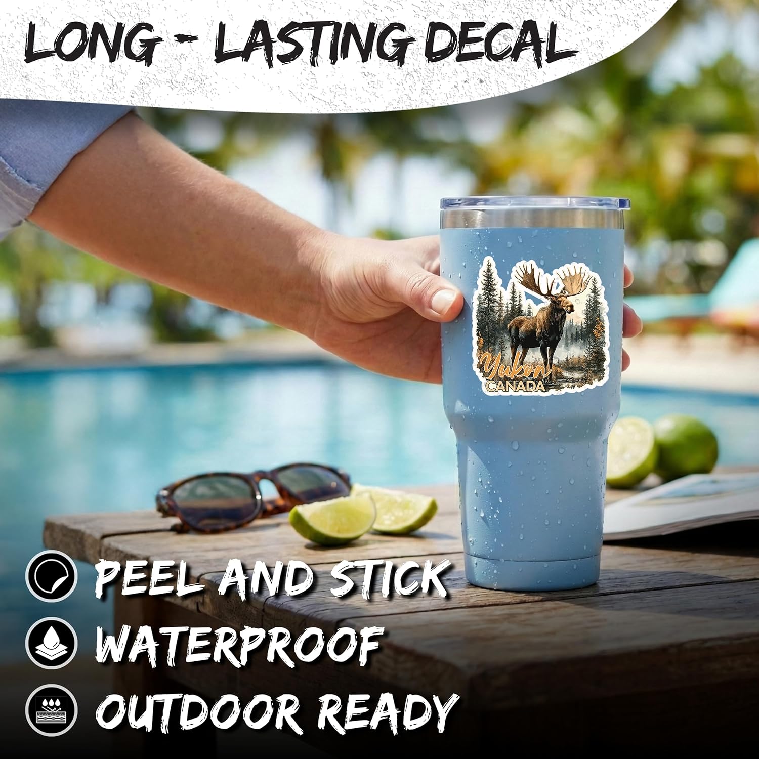 Yukon Canada Sticker 4 Inch - Waterproof Vinyl Decal for Laptop Water Bottle Car Tumbler - Durable Aesthetic Long-Lasting Stickers for Adults ID44990 - Image 3