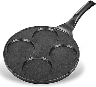 KRETAELY Pancake Pan 4 Cups Pancake Maker Nonstick Pancake Griddle With ...