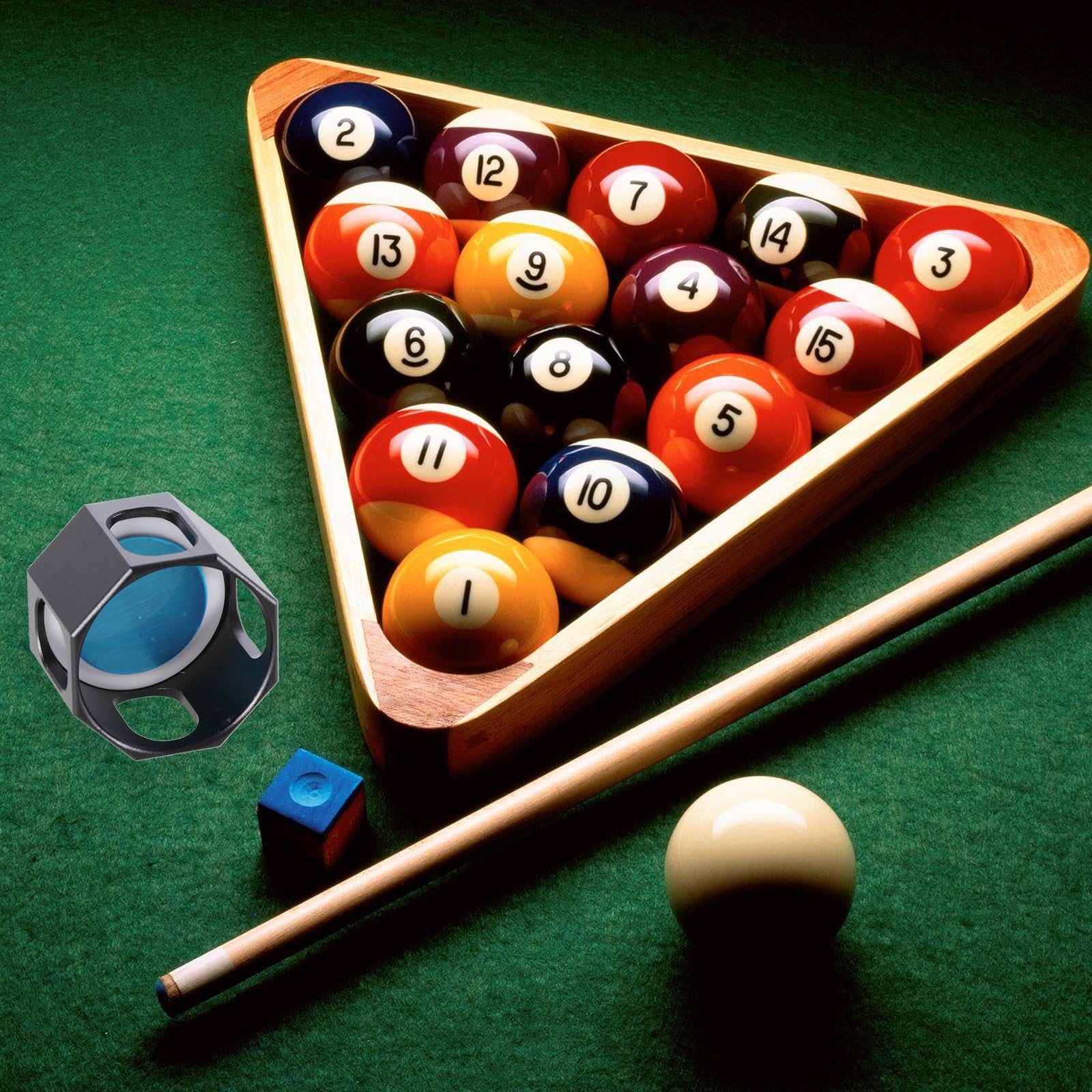 Laikoutd Aluminum Pool Cue Chalk Holder Small Snookers Chalk Case for Easy Carry and Use Light Weight Practical Tool