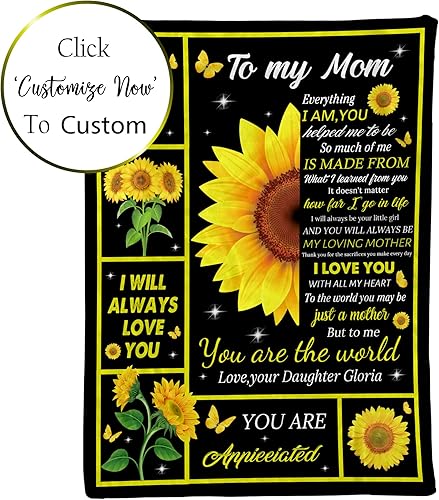 Miniatura 9 de D-Story Manta de jardín personalizada para mamá con nombres de niños  Manta de jardín personalizada para abuela  Manta personalizada con flores para