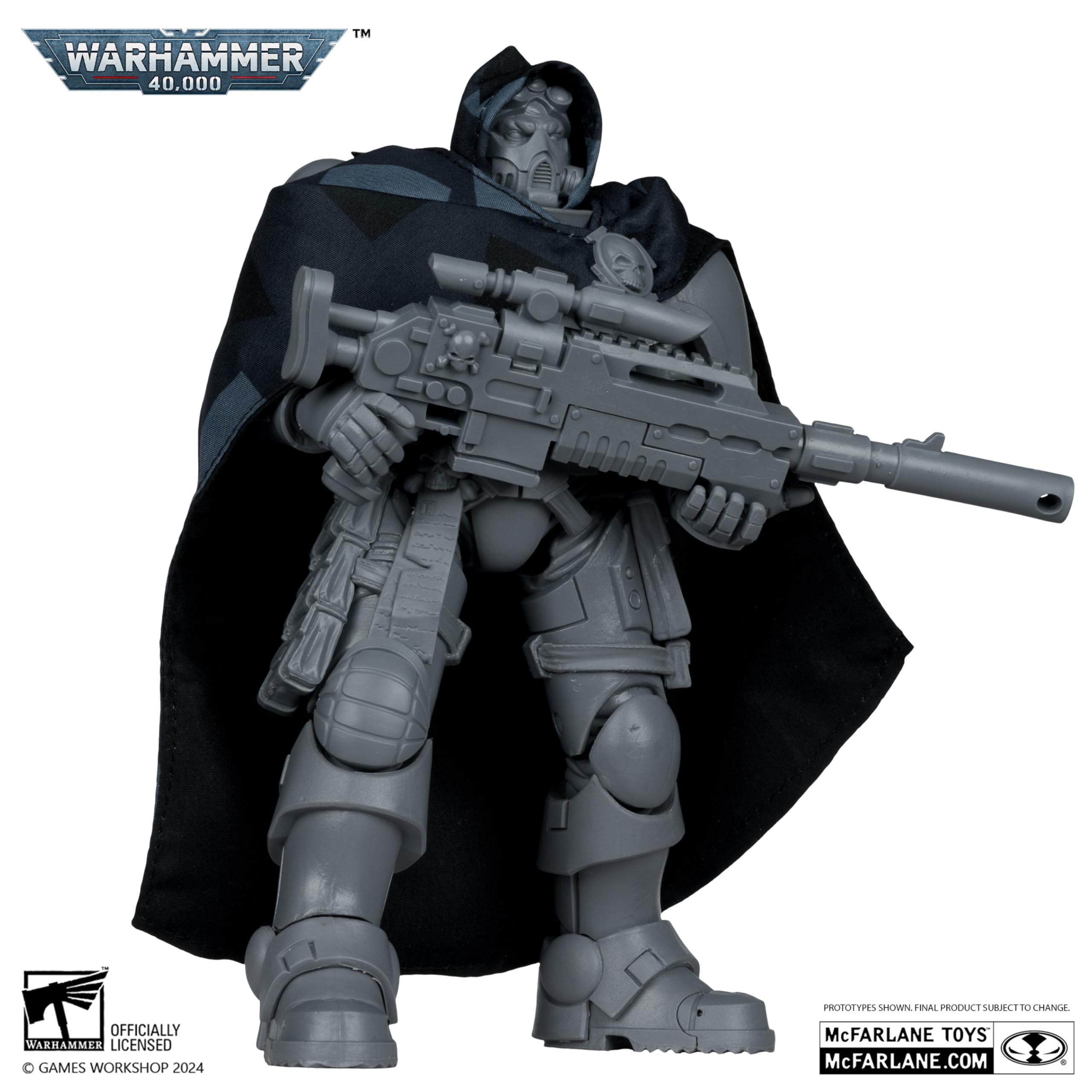 Bizak McFarlane 64380964 Figurine Space Marine Eliminator Artist Proof de Warhammer 40000 Jeu vidéo en Ligne Sculpture à Peindre articulée 18 cm Wave 9