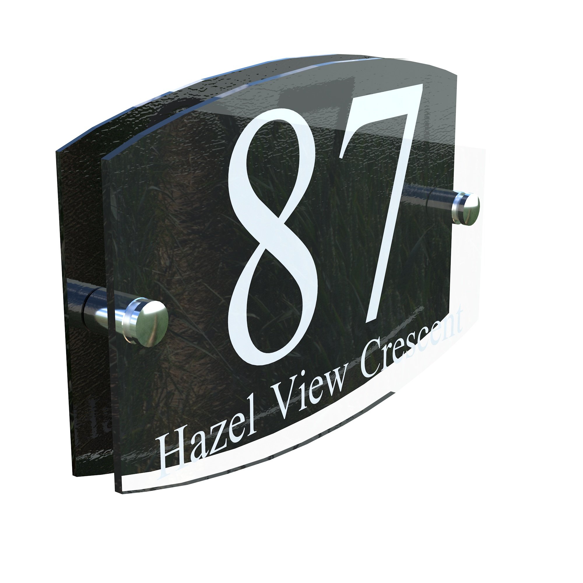 K Smart Sign Modern Perspex Steel Aluminium Perspex Acrylic House Number Wall Plaque Sign