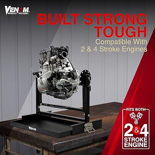 Miniatura 3 de Venom Bandeja de goteo para todos los tipos verticales de un solo cilindro de 2 o 4 tiempos, polipasto de elevación de motor pequeño MX Dirtbike