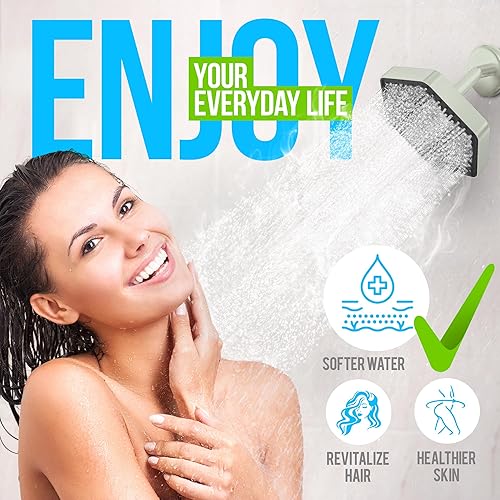 Miniatura 6 de AquaHomeGroup Cabezal de ducha filtrado de lujo, cabezal de ducha de lluvia de alta presión con filtro para cloro, óxido, sedimentos, cabezal de