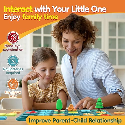 Miniatura 6 de Juguetes para niños, juegos de mesa STEM, rompecabezas inteligentes de construcción de carreteras lógicas para niños de 3 a 4, 5, 6, 7 años, regalos
