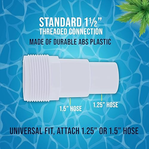 Miniatura 3 de U.S. Pool Supply Adaptador de manguera universal de repuesto, 1-14 pulgadas o 1-12 pulgadas, paquete de 3  Se adapta a bomba de piscina sobre el