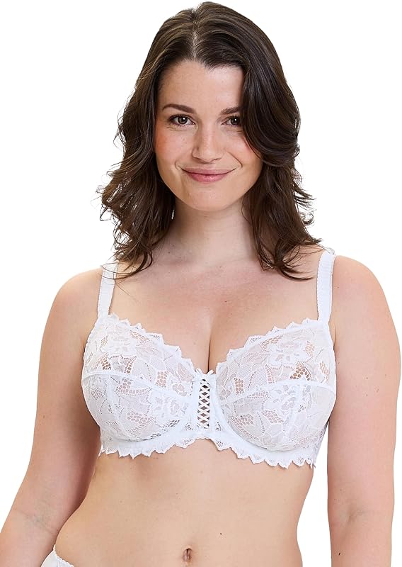 Sans Complexe - Arum - Soutien-Gorge Emboitant en Dentelle avec Armatures - Classique - Uni - Femme