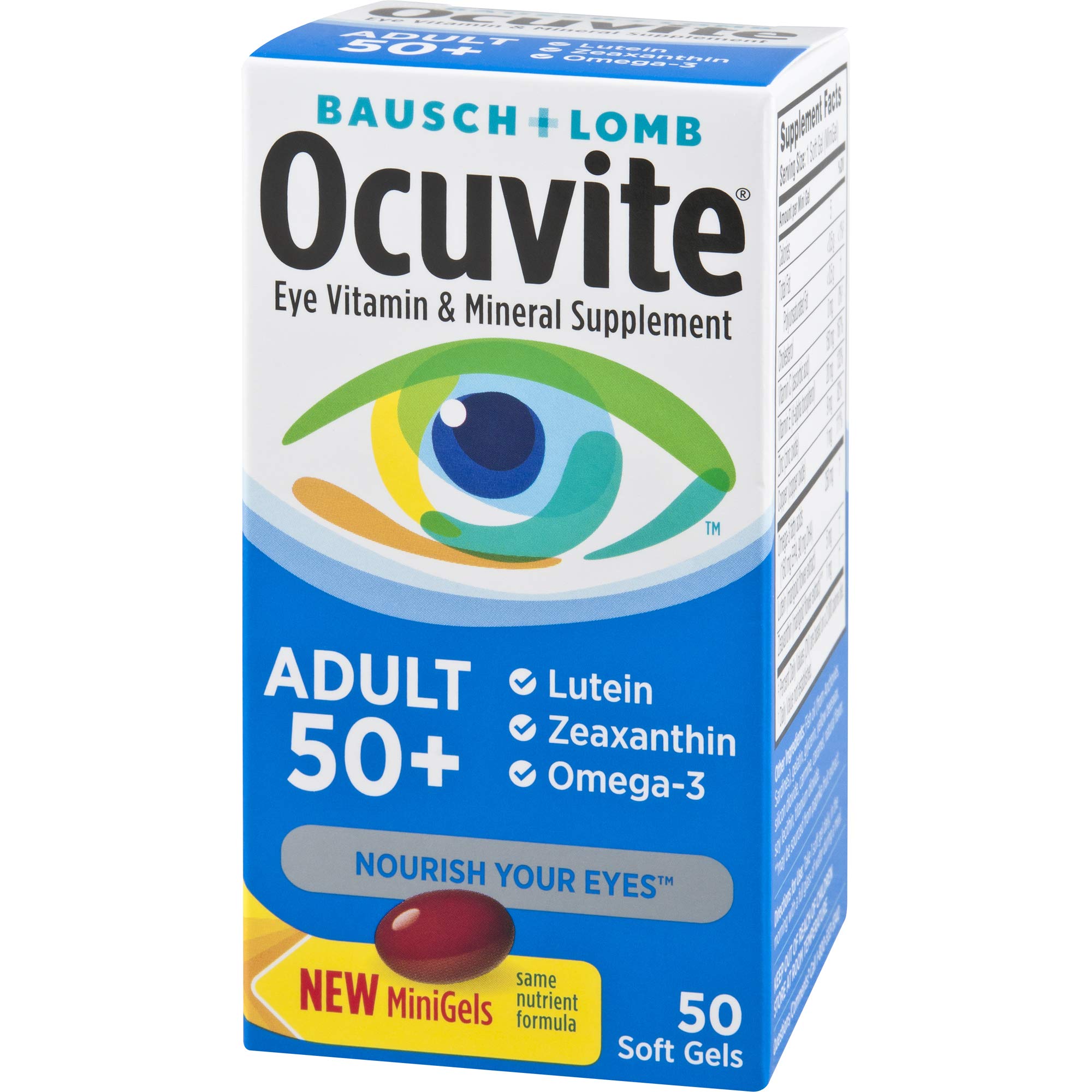 Ocuvite Eye Vitamin & Mineral Supplement, Contains Zinc, Vitamins C, E