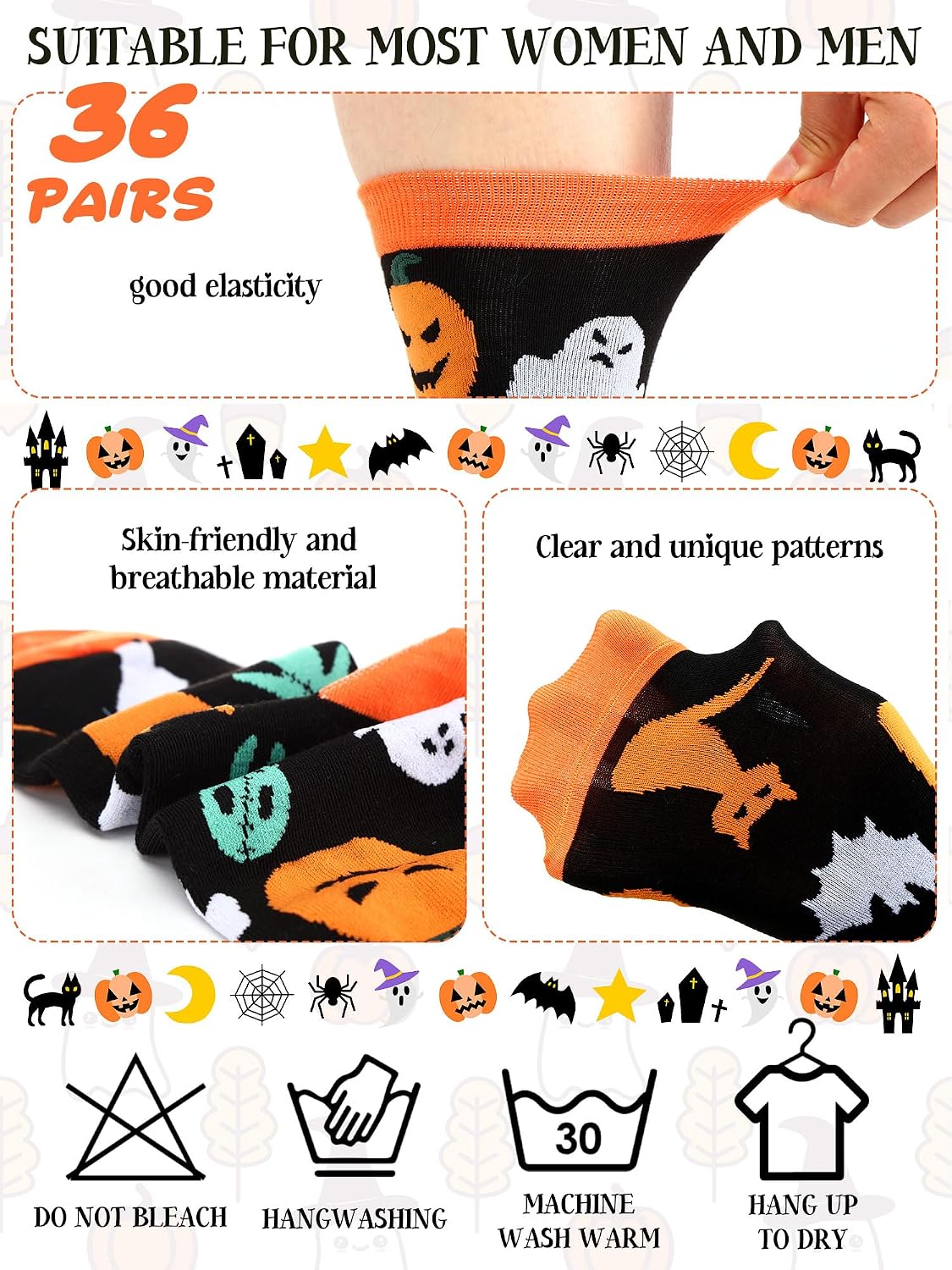 Giegxin 36 Pairs Christmas Sock bulk Christmas Crew Novelty Socks Xmas Clothing Accessories