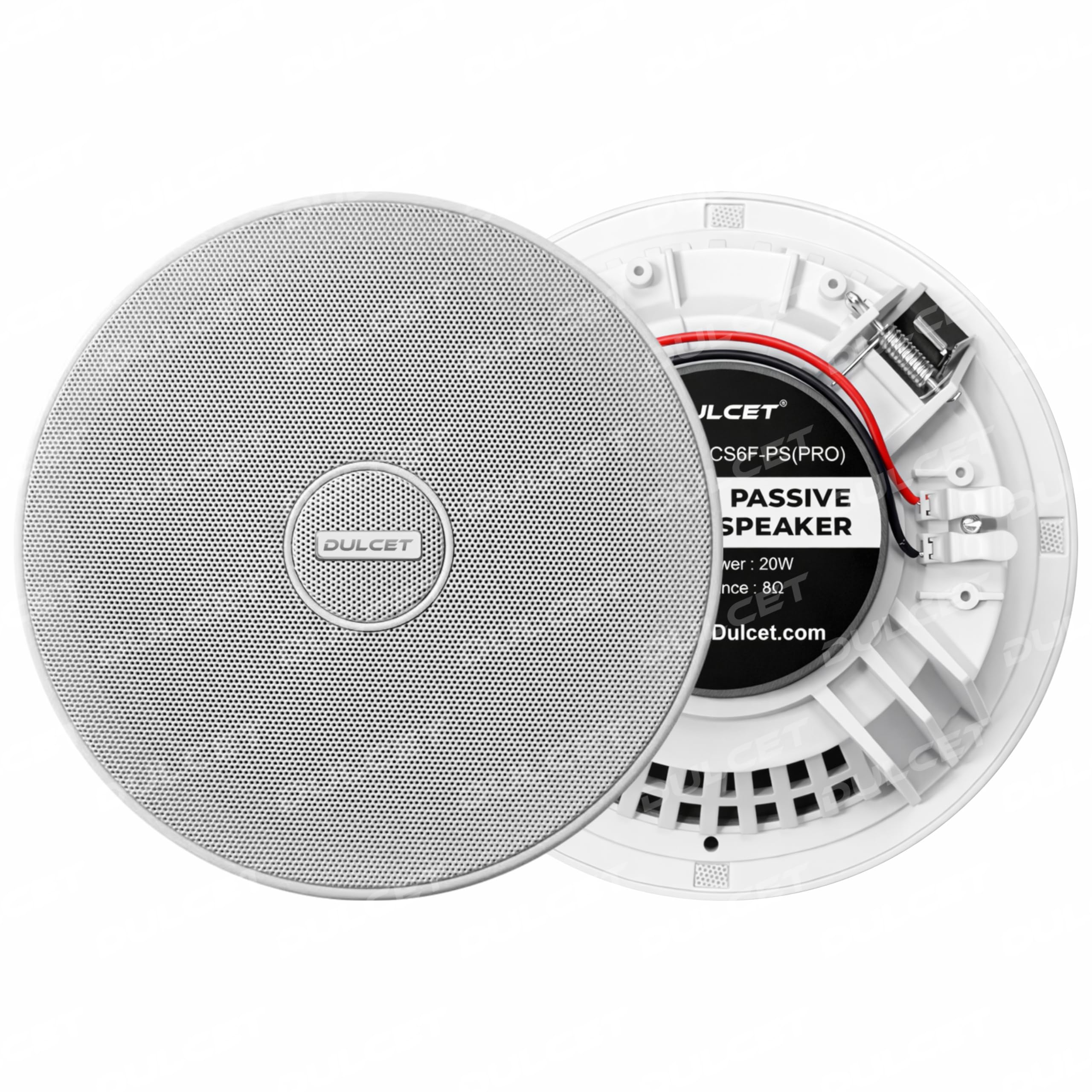 DULCET DC-CS6F-PS 6.5 inch 10W Full Range 8 Ohms Frameless Passive Ceiling Speaker that Connects to Active Bluetooth Ceiling Speaker (Active Bluetooth Speaker to be Purchased Separately) — Amazon image 12