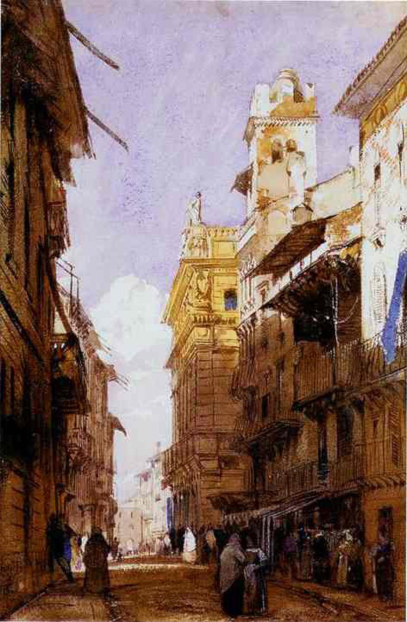 ARTXLXXBN Famous Prints Artwork Pictures Poster Painting Art the Corsa Saint by Richard Parkes Bonington Artwork Landscape Pictures for Home Decor 60x90cm